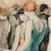 Jeanne Mammen Two Women Dancing 1928 Hand Painted Reproduction