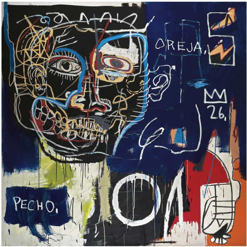 Jm Basquiat Pecho Oreja Hand Painted Reproduction museum quality