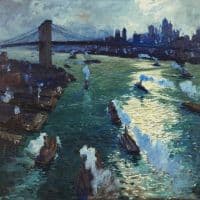 Jonas Lie Path Of Gold Hand Painted Reproduction
