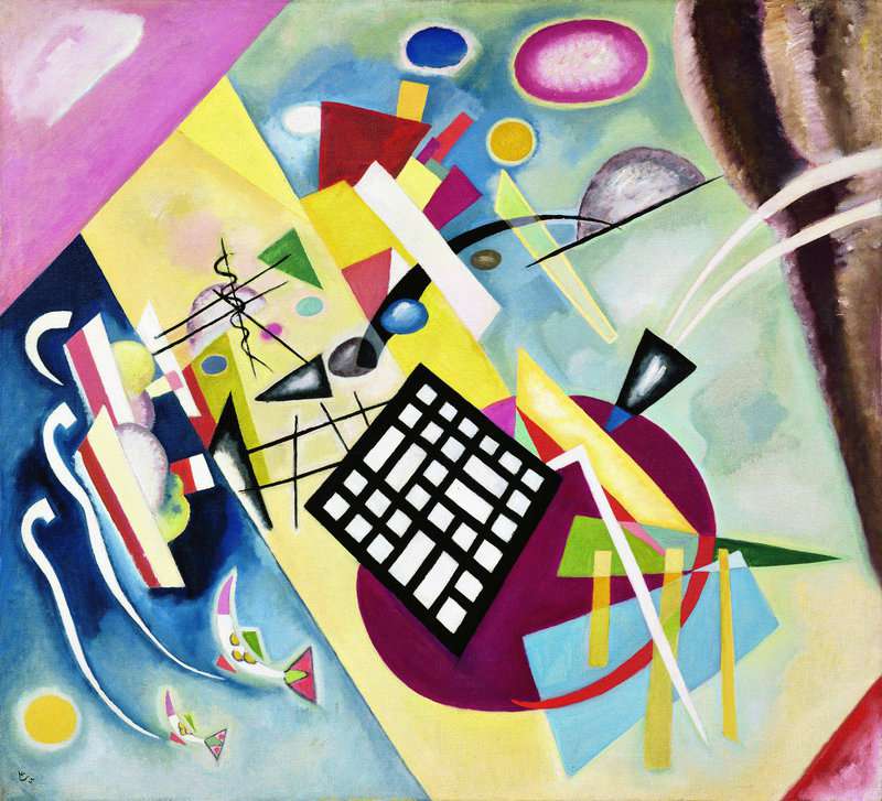 Kandinsky Black Grid Hand Painted Reproduction museum quality