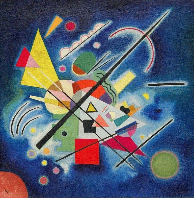 Kandinsky Blue Painting Hand Painted Reproduction museum quality
