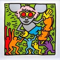 Keith Haring Andy Mouse Hand Painted Reproduction