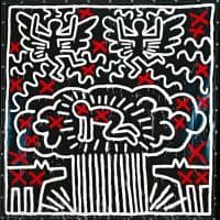 Keith Haring Atomic Bomb Send The Radiant Child To Heaven Hand Painted Reproduction