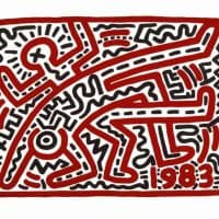 Keith Haring Bozar Hand Painted Reproduction