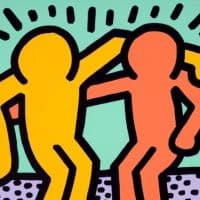 Keith Haring Buddies Hand Painted Reproduction