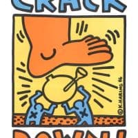 Keith Haring Crack Down Hand Painted Reproduction