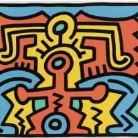 Keith Haring Growing 5 Hand Painted Reproduction