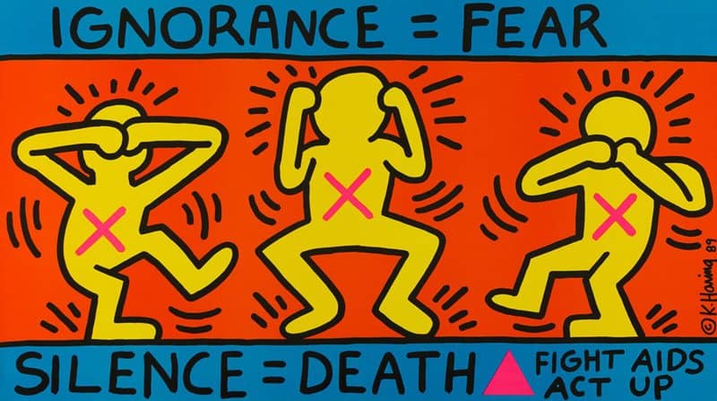 Keith Haring Ignorance Hand Painted Reproduction museum quality