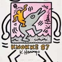 Keith Haring Knokke 1987 Hand Painted Reproduction