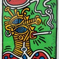 Keith Haring Lucky Strike Hand Painted Reproduction