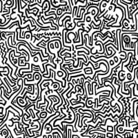 Keith Haring Movement Hand Painted Reproduction