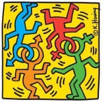 Keith Haring Nyc Pride Hand Painted Reproduction