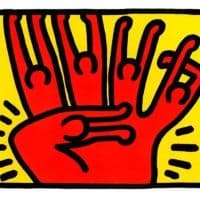 Keith Haring Pop Shop Vi Plate Iv Hand Painted Reproduction