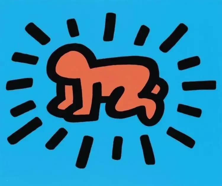 Keith Haring Radiant Baby 1990 Hand Painted Reproduction museum quality