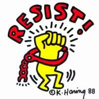 Keith Haring Resist Hand Painted Reproduction