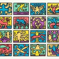 Keith Haring Retrospect 1989 Hand Painted Reproduction