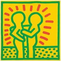 Keith Haring Untitled - 1983 Napoli Hand Painted Reproduction