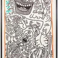 Keith Haring Untitled - 1984 - 2 Hand Painted Reproduction