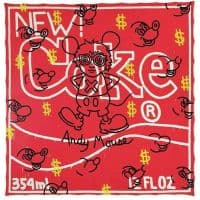 Keith Haring Untitled - New Coke And Andy Mouse - 1985 Hand Painted Reproduction