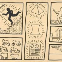 Keith Haring Untitled 1980 - Evolution Of Mankind Hand Painted Reproduction