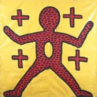 Keith Haring Untitled 1981 - Assassination Of John Lennon Hand Painted Reproduction