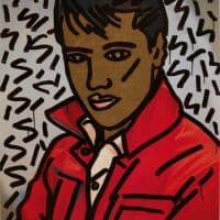 Keith Haring Untitled 1981 - Elvis Hand Painted Reproduction