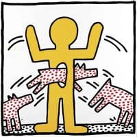Keith Haring Untitled 1982 - Going Through You Hand Painted Reproduction