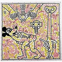Keith Haring Untitled 1983 Hand Painted Reproduction