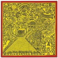 Keith Haring Untitled 1984 - Alien Technology Hand Painted Reproduction