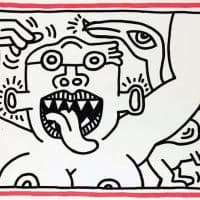 Keith Haring Untitled 1984 Hand Painted Reproduction