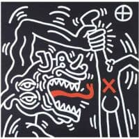 Keith Haring Untitled 1985 Hand Painted Reproduction