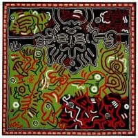 Keith Haring Untitled 1986 - I Am Not Hearing This Hand Painted Reproduction