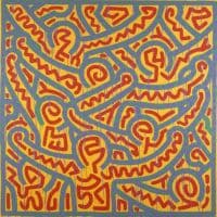 Keith Haring Untitled 1989 - Crowd Hand Painted Reproduction