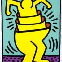 Keith Haring Untitled 1989 Hand Painted Reproduction