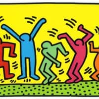 Keith Haring Untitled Dance Hand Painted Reproduction