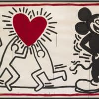 Keith Haring Untitled Mickey Hand Painted Reproduction