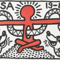 Keith Haring Usa 19-82 Hand Painted Reproduction