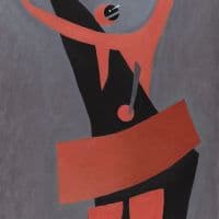 Lajos Tihanyi Dancer On Grey Ground C. 1930-35 Hand Painted Reproduction