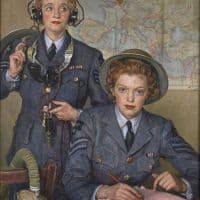 Laura Knight An Operations Room - A Year Since The Battle Of Britain Hand Painted Reproduction