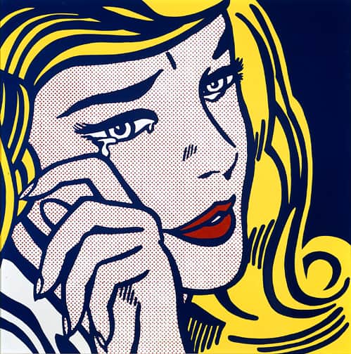 Lichtenstein Crying Girl 2 Hand Painted Reproduction museum quality