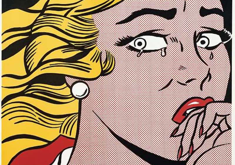Lichtenstein Crying Girl Hand Painted Reproduction museum quality