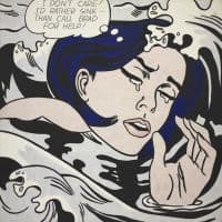 Lichtenstein Drowning Girl Hand Painted Reproduction