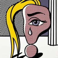 Lichtenstein Girl With Tears 3 Hand Painted Reproduction