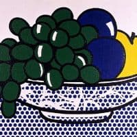 Lichtenstein Still Life With Plums 1972 Hand Painted Reproduction