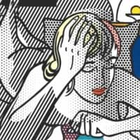 Lichtenstein Thinking Nude Hand Painted Reproduction