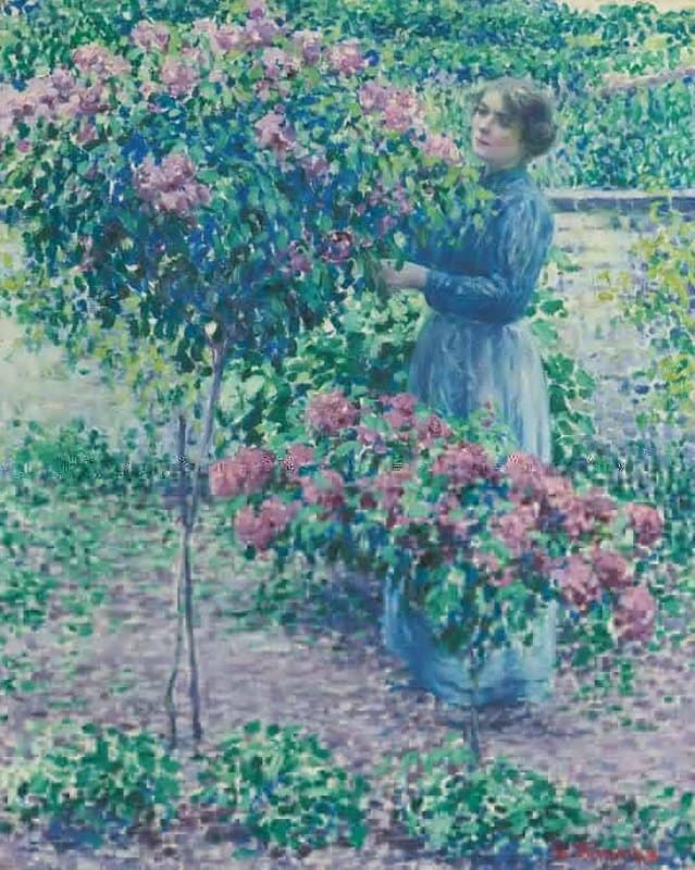 Louis Ritman In The Arbor 1914 Hand Painted Reproduction museum quality