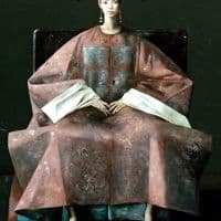 Lu Jianjun Donna In Viola Hand Painted Reproduction