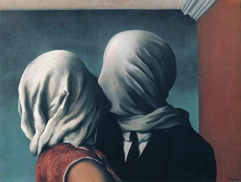 Magritte The Lovers Hand Painted Reproduction museum quality