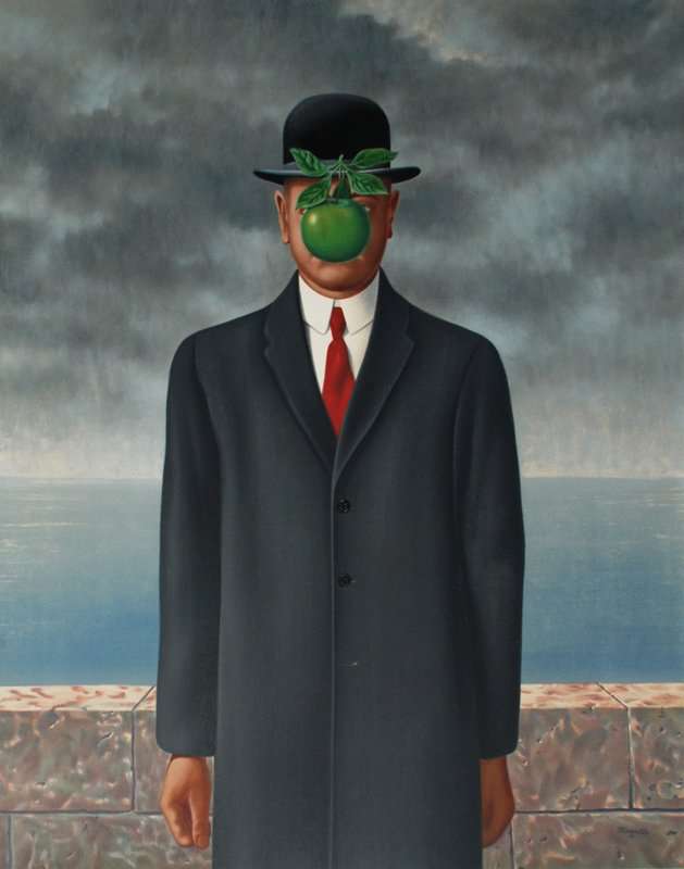 Magritte The Son Of Man Hand Painted Reproduction museum quality