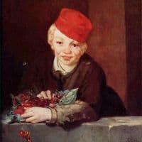 Manet Boy With The Cherries Hand Painted Reproduction
